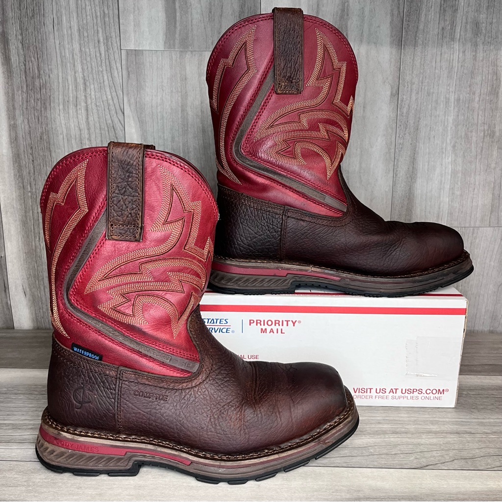 Cody James Ase7 Disruptor Waterproof Comp Toe Western Work Boots Mens 9ee